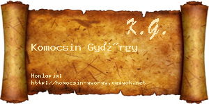 Komocsin György névjegykártya